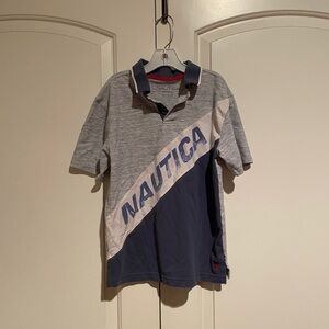 Nautica Kids Polo Shirt in Gray and Navy